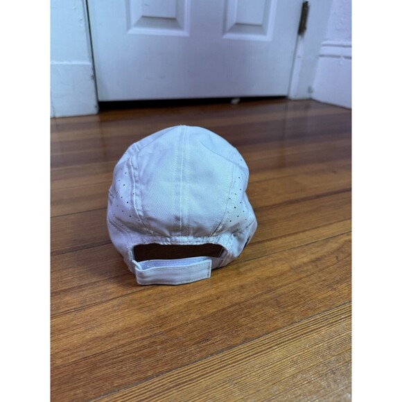 Fabletics Active Hat Strap Back Panel Soft Grey White Lightweight Athletic Cap - Picture 4 of 7